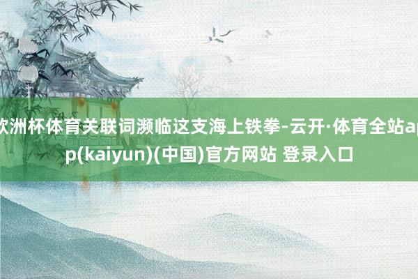 欧洲杯体育关联词濒临这支海上铁拳-云开·体育全站app(kaiyun)(中国)官方网站 登录入口