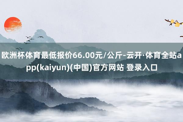 欧洲杯体育最低报价66.00元/公斤-云开·体育全站app(kaiyun)(中国)官方网站 登录入口