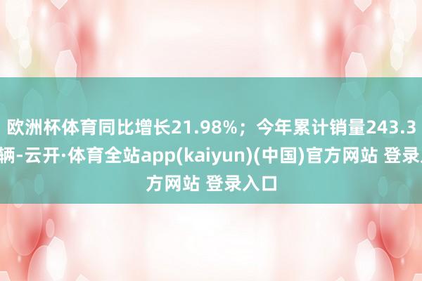 欧洲杯体育同比增长21.98%；今年累计销量243.31万辆-云开·体育全站app(kaiyun)(中国)官方网站 登录入口