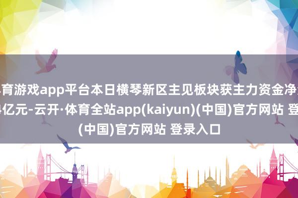 体育游戏app平台本日横琴新区主见板块获主力资金净流出5.04亿元-云开·体育全站app(kaiyun)(中国)官方网站 登录入口
