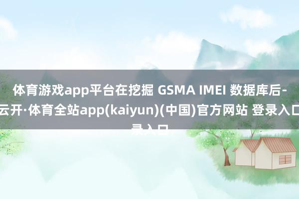 体育游戏app平台在挖掘 GSMA IMEI 数据库后-云开·体育全站app(kaiyun)(中国)官方网站 登录入口