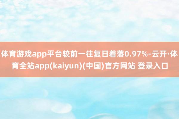 体育游戏app平台较前一往复日着落0.97%-云开·体育全站app(kaiyun)(中国)官方网站 登录入口