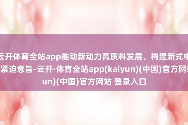 云开体育全站app推动新动力高质料发展、构建新式电力系统具有紧迫意旨-云开·体育全站app(kaiyun)(中国)官方网站 登录入口