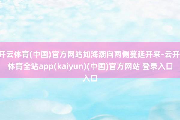 开云体育(中国)官方网站如海潮向两侧蔓延开来-云开·体育全站app(kaiyun)(中国)官方网站 登录入口