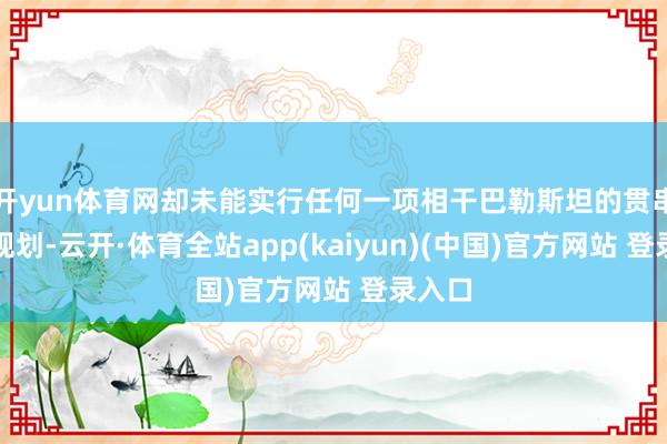 开yun体育网却未能实行任何一项相干巴勒斯坦的贯串国有规划-云开·体育全站app(kaiyun)(中国)官方网站 登录入口