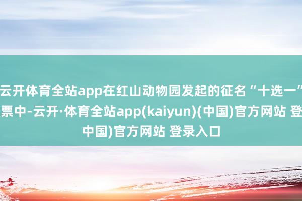 云开体育全站app在红山动物园发起的征名“十选一”网络投票中-云开·体育全站app(kaiyun)(中国)官方网站 登录入口