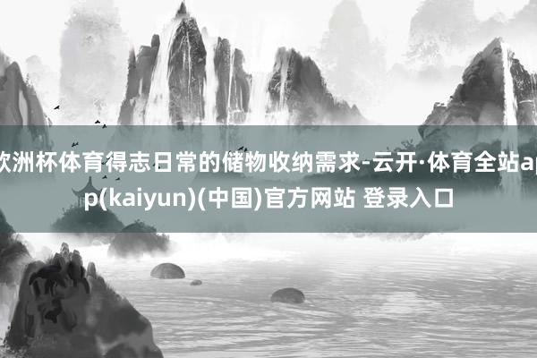欧洲杯体育得志日常的储物收纳需求-云开·体育全站app(kaiyun)(中国)官方网站 登录入口