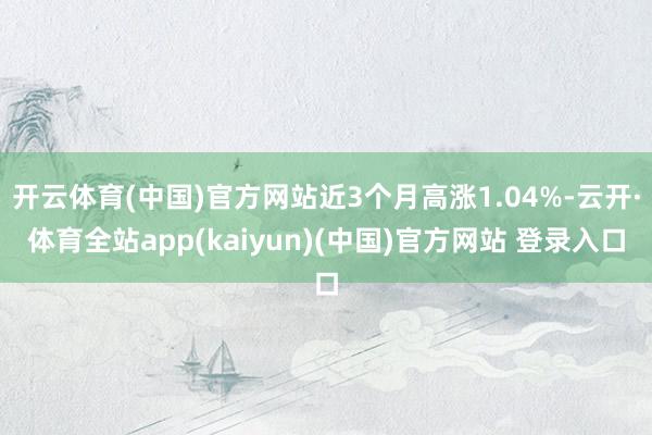 开云体育(中国)官方网站近3个月高涨1.04%-云开·体育全站app(kaiyun)(中国)官方网站 登录入口