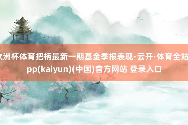 欧洲杯体育把柄最新一期基金季报表现-云开·体育全站app(kaiyun)(中国)官方网站 登录入口