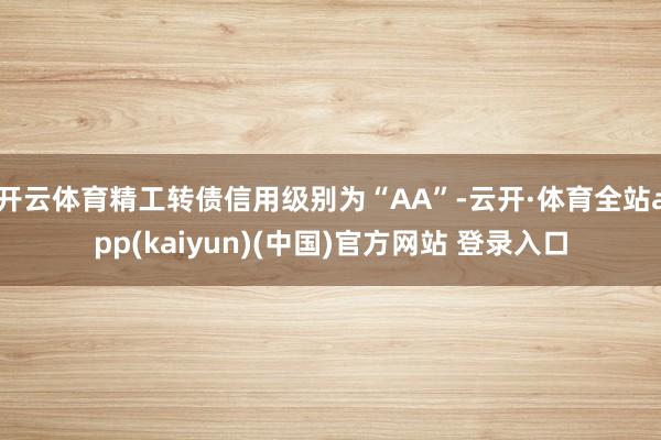开云体育精工转债信用级别为“AA”-云开·体育全站app(kaiyun)(中国)官方网站 登录入口