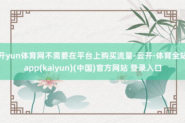 开yun体育网不需要在平台上购买流量-云开·体育全站app(kaiyun)(中国)官方网站 登录入口