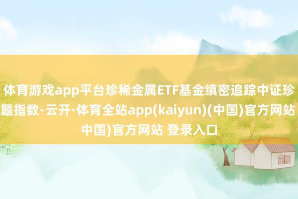 体育游戏app平台 珍稀金属ETF基金缜密追踪中证珍稀金属主题指数-云开·体育全站app(kaiyun)(中国)官方网站 登录入口