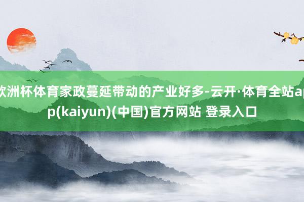 欧洲杯体育家政蔓延带动的产业好多-云开·体育全站app(kaiyun)(中国)官方网站 登录入口