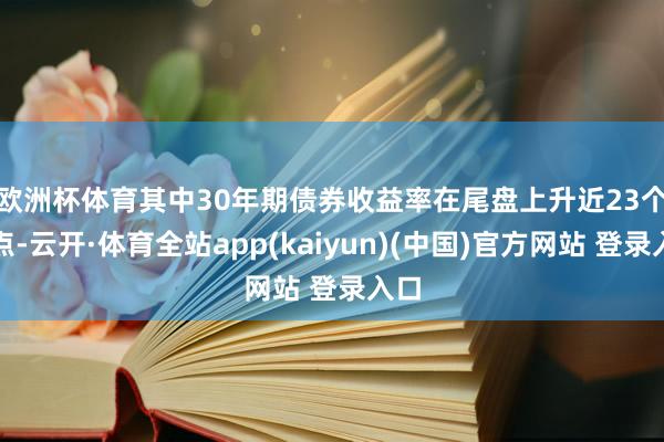 欧洲杯体育　　其中30年期债券收益率在尾盘上升近23个基点-云开·体育全站app(kaiyun)(中国)官方网站 登录入口