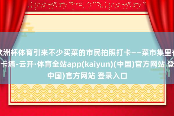 欧洲杯体育引来不少买菜的市民拍照打卡——菜市集里有怀旧打卡墙-云开·体育全站app(kaiyun)(中国)官方网站 登录入口