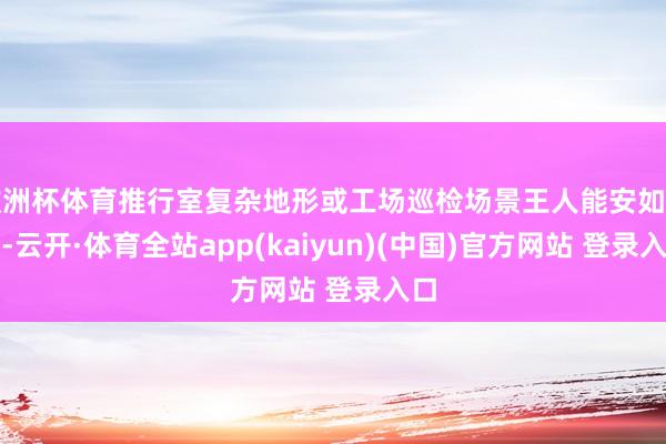 欧洲杯体育推行室复杂地形或工场巡检场景王人能安如磐石-云开·体育全站app(kaiyun)(中国)官方网站 登录入口